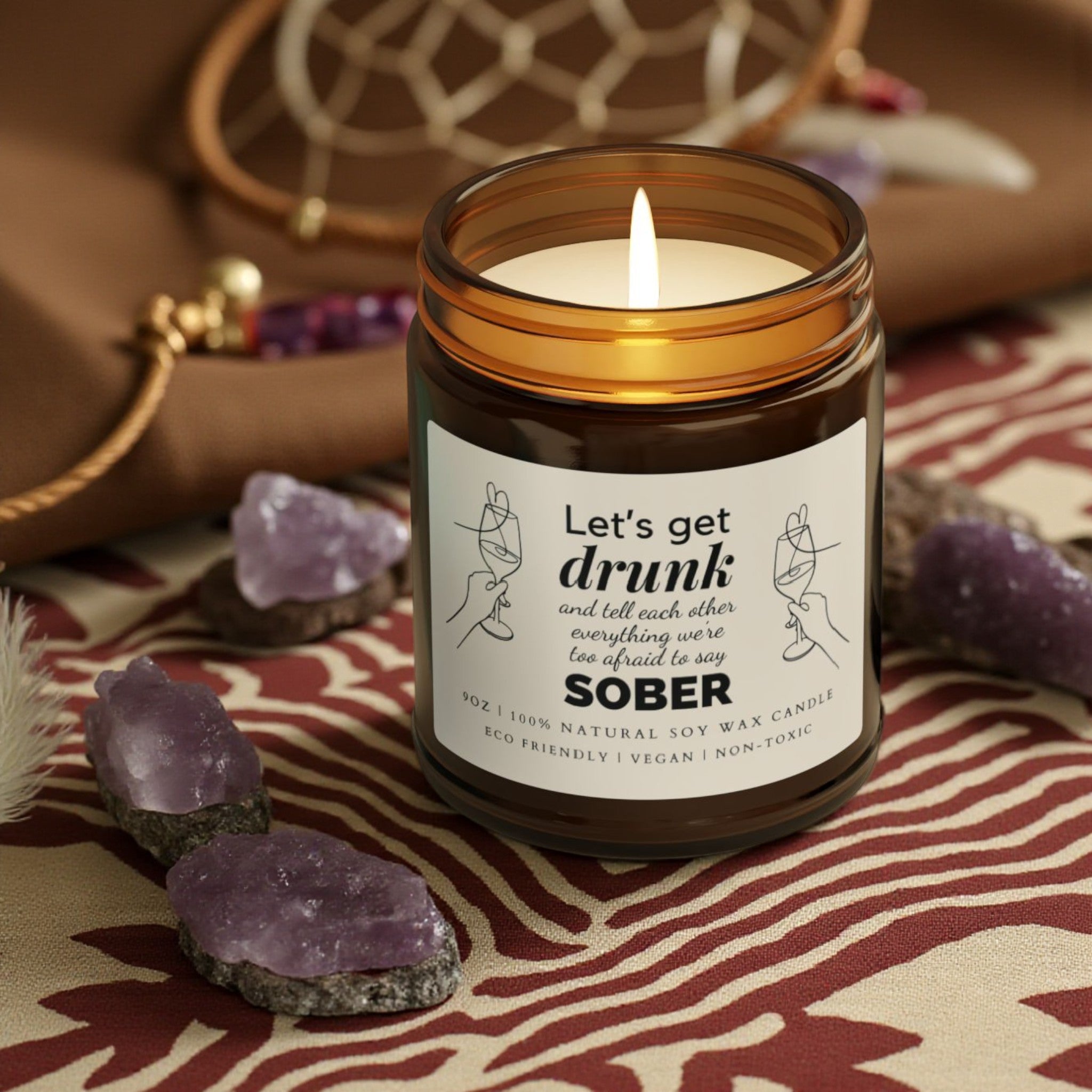 Let’s Get Drunk Scented Soy Wax Candle; 4oz/9oz