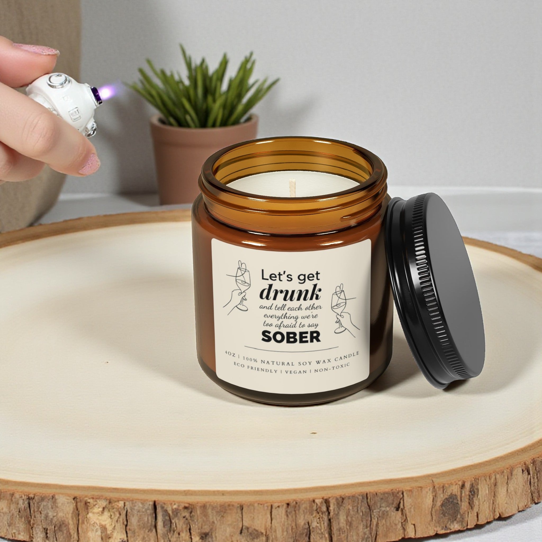 Let’s Get Drunk Scented Soy Wax Candle; 4oz/9oz