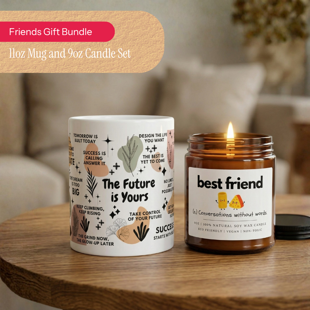 Friends Gift Bundle – 11oz Mug & 9oz Candle Set