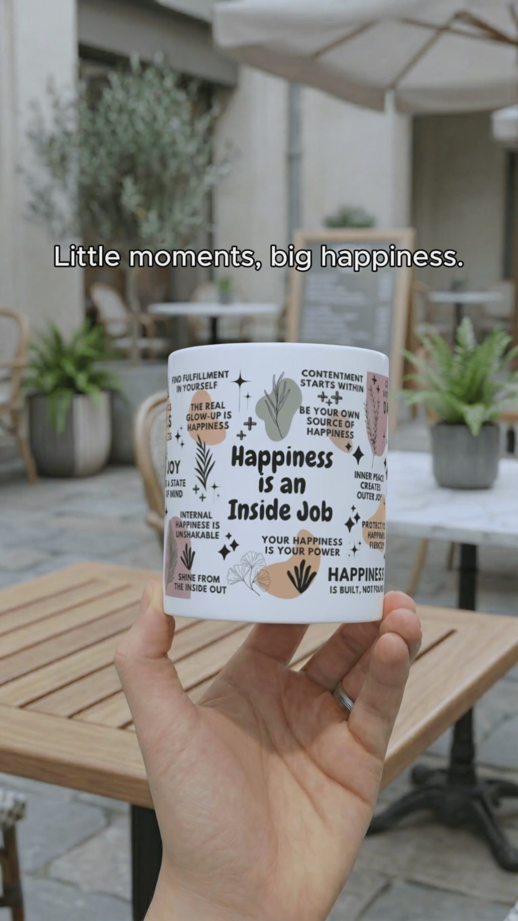 Happiness Is an Inside Job Mug; 11oz/15oz